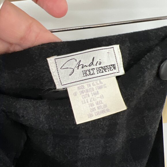 Vintage Studio Holt Renfrew Wrap Wool Cashmere Midi Skirt - Picture 7 of 7